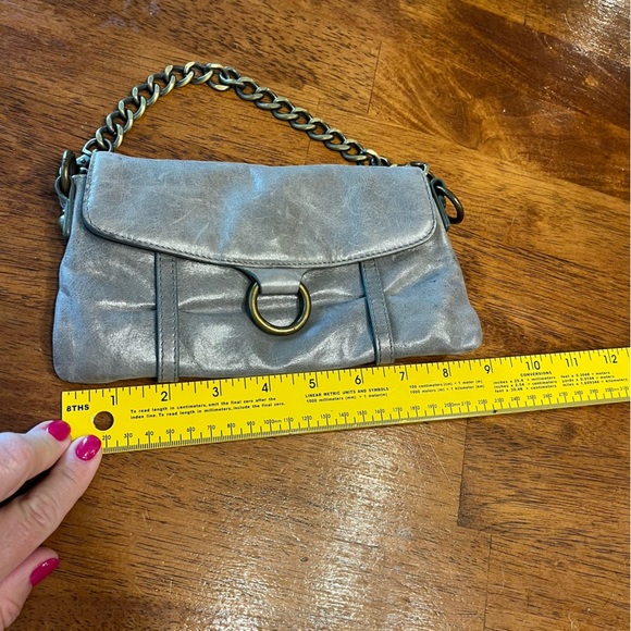 Hobo International gray Silver Chain Clutch Bag envelope - Picture 7 of 8